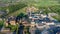 Top view of former mine in the town of Walbrzych, Poland. Now museum of industry and technology about history of coal mine