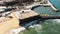 Top view of Fort of Ponta da Bandeira in Lagos, Algarve, Portugal - Aerial slow Orbit