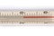 Top view of fragment of alcohol thermometer Celsius scale