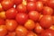 Top view of fresh red organic tomatoes Often have traces of insects and sometimes unattractive skin