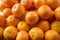 Top view. Fresh tangerines. Ripe and tasty mandarins. Clementines.