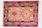 Top view full details of a persian handmade kilim rug showing th