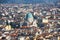 Top view from Giottos bell tower over old Florence