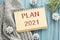 Top view, goals and plans for the new year 2021