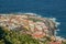Top view of the gorgeous city of Garachico, general trade port in the past. Long focuse lens. Tenerife. Canary Islands.Spain