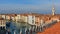 Top view of Grand canal from roof of Fondaco dei Tedeschi. Venice. Italy