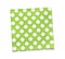 Top view of green dotted paper napkin