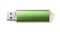 Top view of green USB flash drive