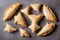 Top view of a group of homemade fresh puff pastries