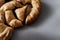 Top view of a group of homemade fresh puff pastries