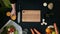 Top view handle shot of young woman cutting fresh vegetables on wooden board