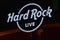 Top view Hard Rock Live Sign logo at Citywalk Universal Studios Orlando,