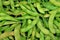 Top View of Heap of Fresh Green Soybean or Edamame selling in the Market