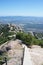 Top view from the highest viewpoint of the Montserrat mountains