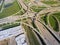 Top view highway 10 Katy freeway and massive interchange