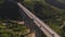 Top view of highway viaduct with over Vitinya pass in Bulgaria