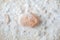 Top view Himalayan pink rock salt