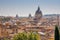 Top view of the historic buildings of Rome, Italy.