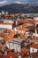 Top view of the historical buildings of the city of Trogir, Croatia