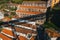 Top view of the houses Villa Gaia de Nova from the Dom Luis I iron Bridge, Porto