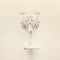 Top view image of jewish silver wine cup for wine. passover holiday and shabbat concept. Vintage filtered.