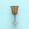 Top view image of jewish wine cup for wine. passover holiday and