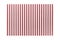 Top view of isolated red striped placemat for food. Empty space for your design