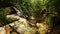 Top view of the Khung Shi waterfall in Thailand jungle