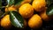 Top-View Kumquat Pile Fresh and Zesty Citrus