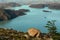 Top view of lake Nordenskjold.