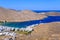 Top view of the landscape around Panormos village on Tinos Island