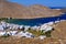 Top view of the landscape around Panormos village on Tinos Island