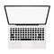 Top view laptop white background isolated vector