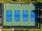 Top view of Laramie Wyoming tennis court in a City Park during sunny fall day