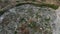 Top view of a large landfill pile in a countryside.