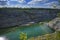 Top view of a large quarry dolomite