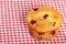 Top View Lemon Cranberry Muffin