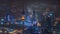 Top view of The Liberation Tower timelapse in Kuwait City illuminated at night. Kuwait, Middle East