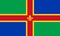 Top view of Lincolnshire county, UK flag. County of united kingdom of great Britain, England. no flagpole. Plane design, layout.