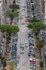 Top view of long avenue in Naples downtown, Italy