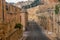 top view of maltese road in city Valletta