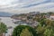 Top view of marina in harbor of old town of Kaleici with ships and boats and city over cliff and elevator  Antalya  Turkey