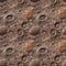 Top view Mars planet surface with craters. AI generative illustration