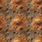 Top view Mars planet surface with craters. AI generative illustration