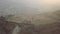 Top view masada shot in the desert