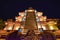 Top view of Maya Pyramid in Mexico Pavilion on night background at Epcot in Walt Disney World .