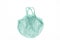 Top view of mint color reusable shopping bag