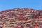 Top view monastery at Larung gar Buddhist Academy, Sichuan, China