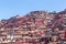 Top view monastery at Larung gar Buddhist Academy, Sichuan, China