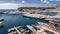 Top view on the Monegasque harbor Port Hercule